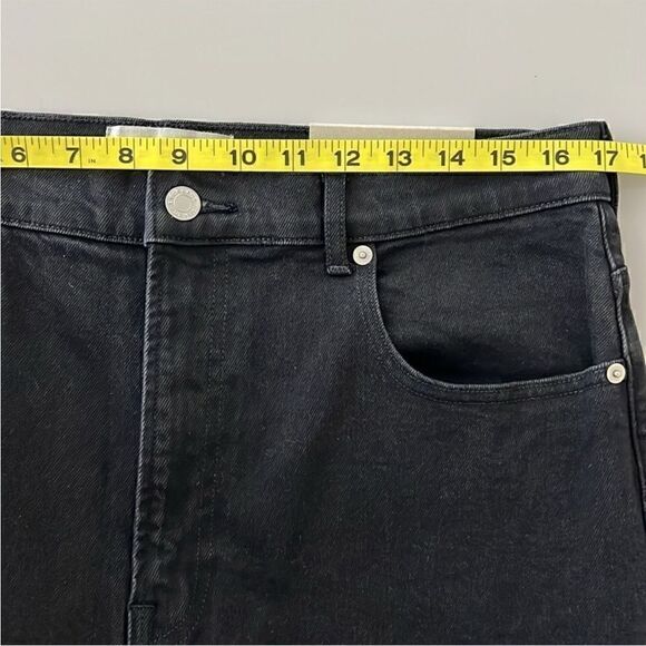 NWT Everlane Organic Cotton The Way High Jeans in Coal Raw Hem Size 32 Long - Picture 10 of 13